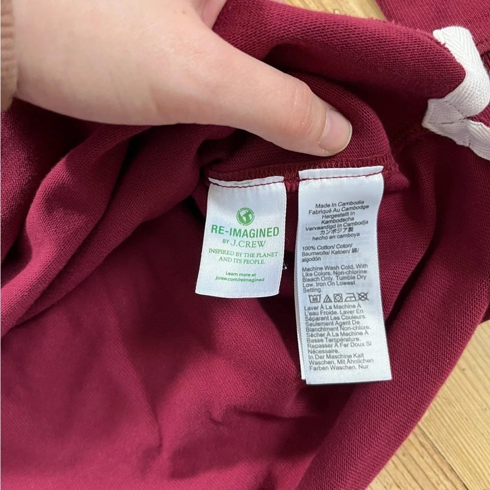 Vintage J.Crew Maroon Utility Casual Quarterzip Jacket with Elbow Patches‎ sz S
